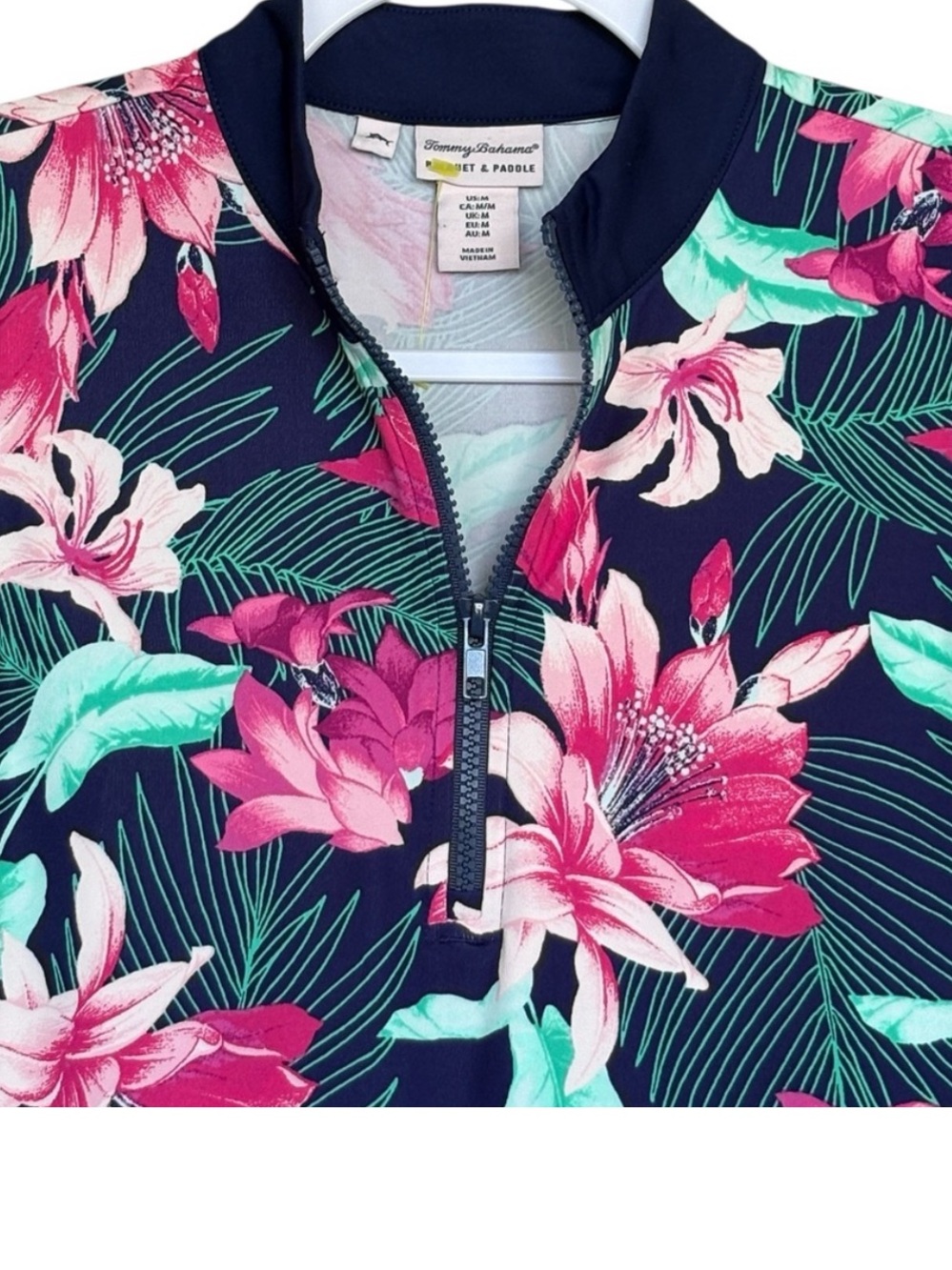 Tommy Bahama Racquet & Paddle Floral Print Dress Size M With Pockets - Picture 4 of 6